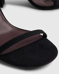Black Wide Fit Open Toe Heeled Sandals