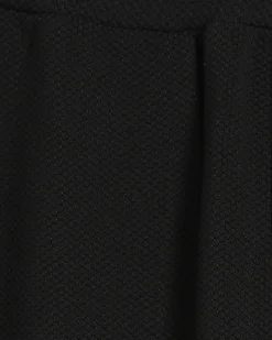 Black Wide Leg Waffle Textured Joggers