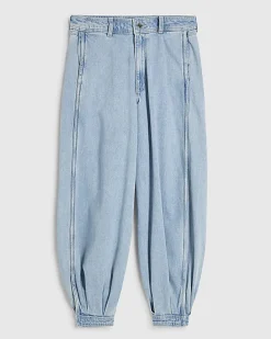 Blue Balloon Leg Jeans