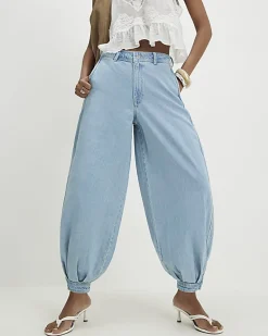 Blue Balloon Leg Jeans
