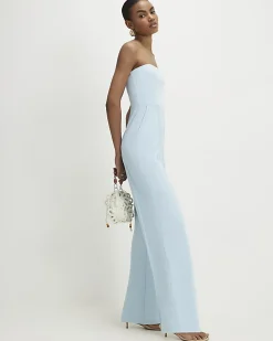 Blue Bandeau Jumpsuit