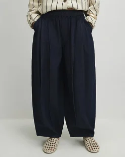 Blue Barrel Leg Jeans