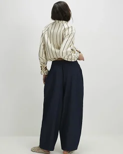 Blue Barrel Leg Jeans