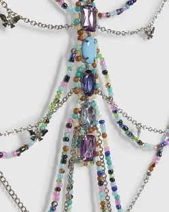 Blue Beaded Body Chain