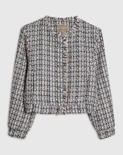 Blue Boucle Bomber Jacket