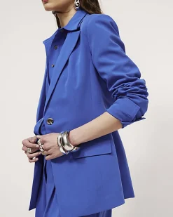 Blue Cinch Back Blazer