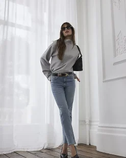 Blue Classic High Waisted Slim Fit Jeans