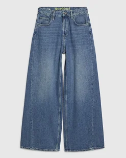 Blue Classic Wide Leg Jeans