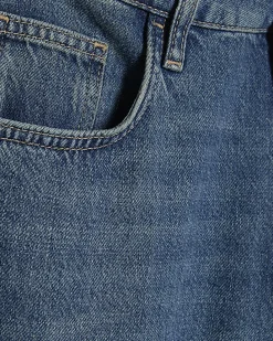Blue Classic Wide Leg Jeans