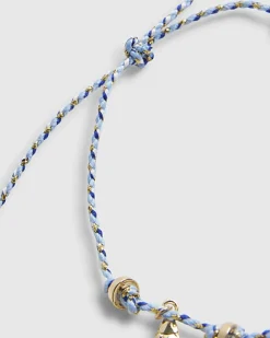 Blue Cord Charm Bracelet