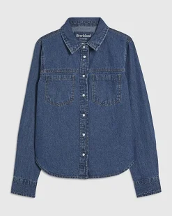 Blue Denim Collared Shirt