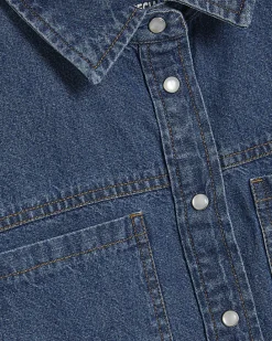 Blue Denim Collared Shirt