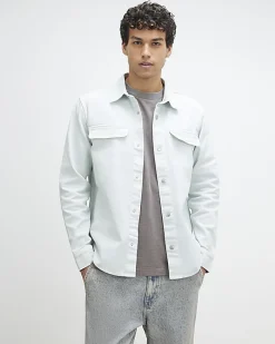 Blue Denim Long Sleeve Overshirt