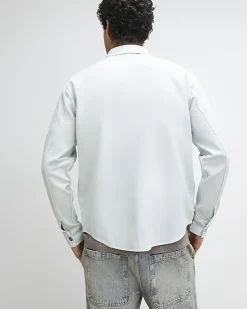 Blue Denim Long Sleeve Overshirt