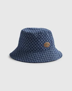 Blue Denim Monogram Bucket Hat