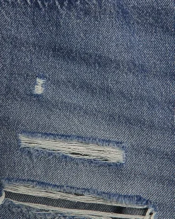 Blue Denim Ripped Shorts