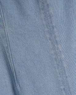 Blue Denim Wide Leg Jumpsuit