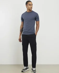 Blue Essential Muscle Fit Stretch T-shirt