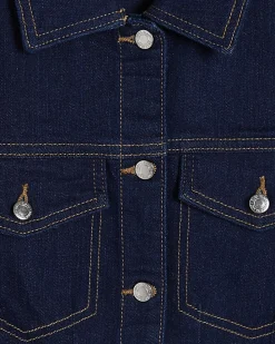 Blue Fitted Denim Jacket
