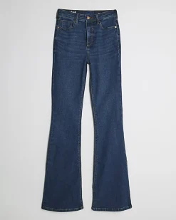 Blue High Waisted Sculpt Flare Jeans