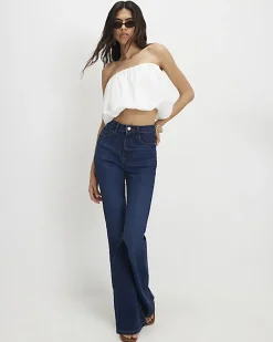 Blue High Waisted Sculpt Flare Jeans