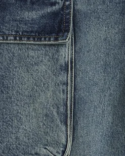 Blue Loose Fit Cargo Jeans