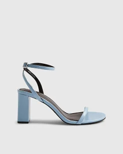 Blue Mid Block Heels