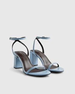 Blue Mid Block Heels