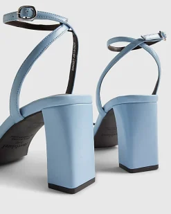 Blue Mid Block Heels