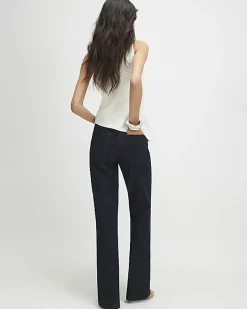 Blue Mid Rise Bootcut Jeans