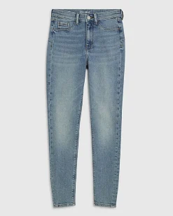 Blue Mid Rise Sculpt Skinny Jeans