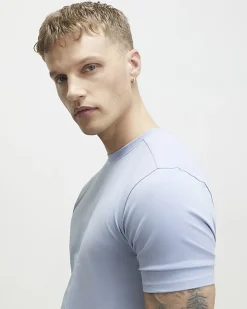 Blue Muscle Fit Lightweight Stretch T-Shirt
