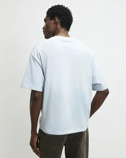 Blue Oversized Fit Heavyweight T-Shirt