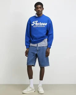Blue Oversized Fit Penrose Sweatshirt