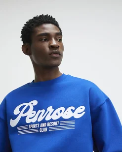 Blue Oversized Fit Penrose Sweatshirt