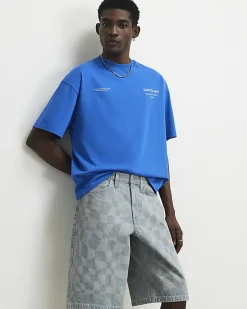 Blue Oversized Fit Sanctuaire T-Shirt