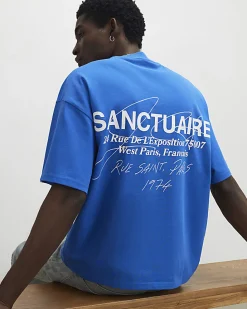 Blue Oversized Fit Sanctuaire T-Shirt