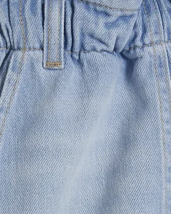 Blue Paper bag Denim Shorts