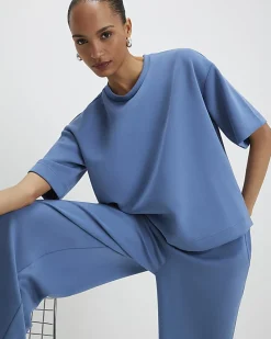 Blue Premium Short Sleeve Boxy T-shirt