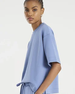 Blue Premium Short Sleeve Boxy Fit T-shirt
