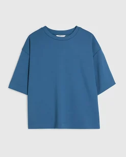 Blue Premium Short Sleeve Boxy T-shirt