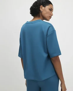 Blue Premium Short Sleeve Boxy T-shirt
