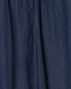 Blue Pull On Cuffed Hareem Jeans