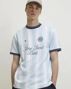 Blue Regular Fit Ame Saint Paris T-Shirt