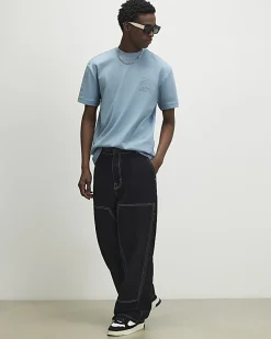 Blue Regular Fit Athletisme T-shirt