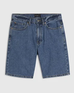 Blue Regular Fit Denim Shorts