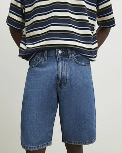 Blue Regular Fit Denim Shorts