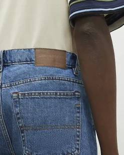 Blue Regular Fit Denim Shorts