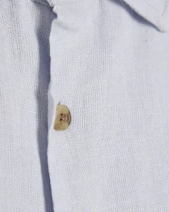 Blue Regular Fit Linen Blend Shirt