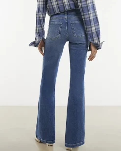 Blue Relaxed Flare Jeans